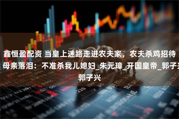 鑫恒盈配资 当皇上迷路走进农夫家，农夫杀鸡招待，母亲落泪：不准杀我儿媳妇_朱元璋_开国皇帝_郭子兴