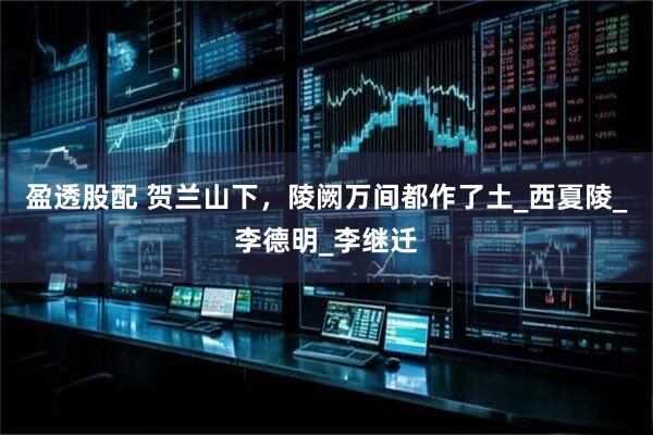 盈透股配 贺兰山下，陵阙万间都作了土_西夏陵_李德明_李继迁