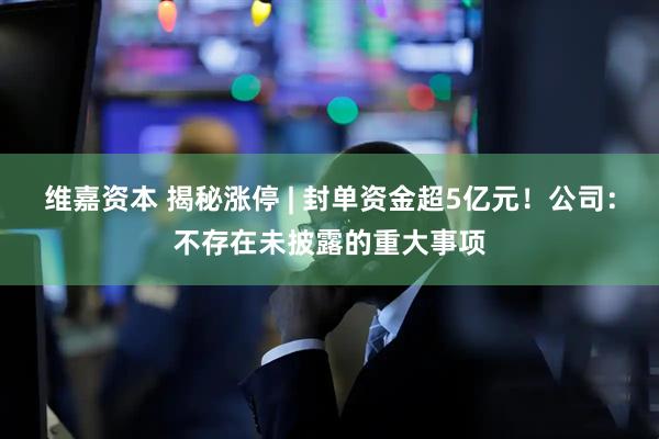 维嘉资本 揭秘涨停 | 封单资金超5亿元！公司：不存在未披露的重大事项